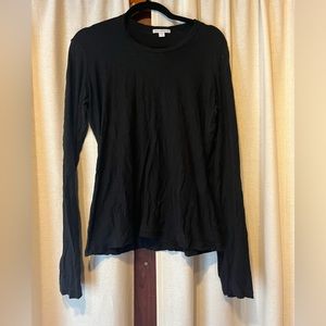 James perse basic black cotton shirt